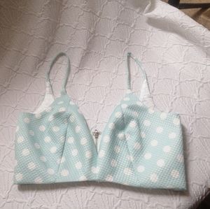Size small polka Dot crop top